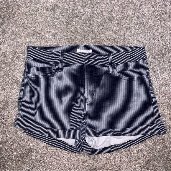 H&M Dark Blue High Waist Jean shorts size 4 - Picture 3 of 7